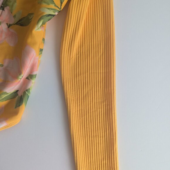 Girls' Floral Print Long Sleeve Back-Zip One Piece Rash Guard art class S PLAY - Picture 7 of 9